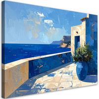 LEINWANDBILD Landschaften 45x30cm - Blau, Textil (45/30cm) - Feeby