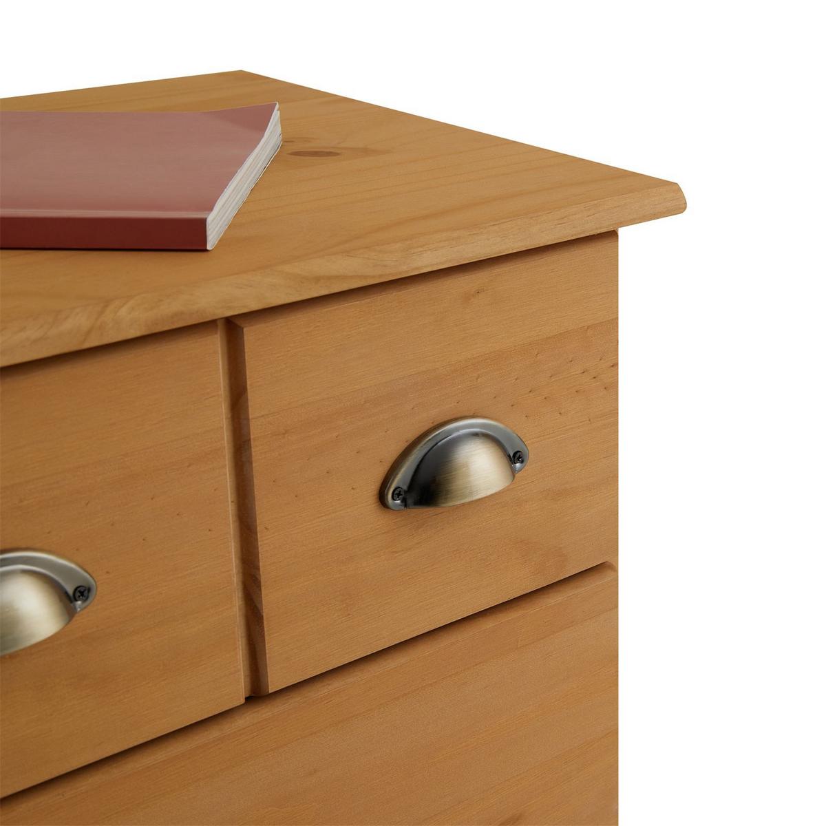 APOTHEKERKOMMODE COLMAR gebeizt/gewachst - Kieferfarben, Holz (92/80/39cm) - IDIMEX
