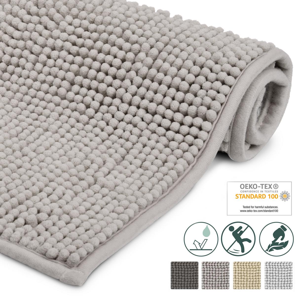 VORLEGER MATTE BeauMare WR 50/80 cm Hellgrau - Hellgrau, Textil (50/80cm) - Beautissu 