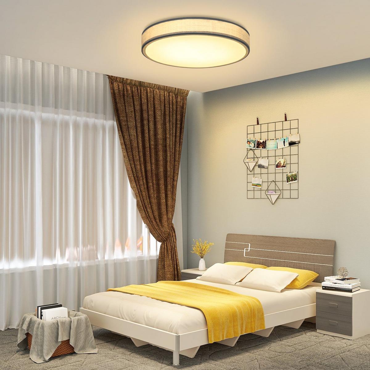 LED-DECKENLEUCHTE Alvira 30/30/6 cm - Grün, Textil (30/30/6cm) - Nettlife