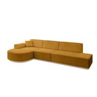 ECKSOFA Ottomane Links ARRIO-L2 - 328x171x83 cm Senfgelb - Currygelb/Gelb, Holzwerkstoff/Textil (328/171cm) - ALTDECOR