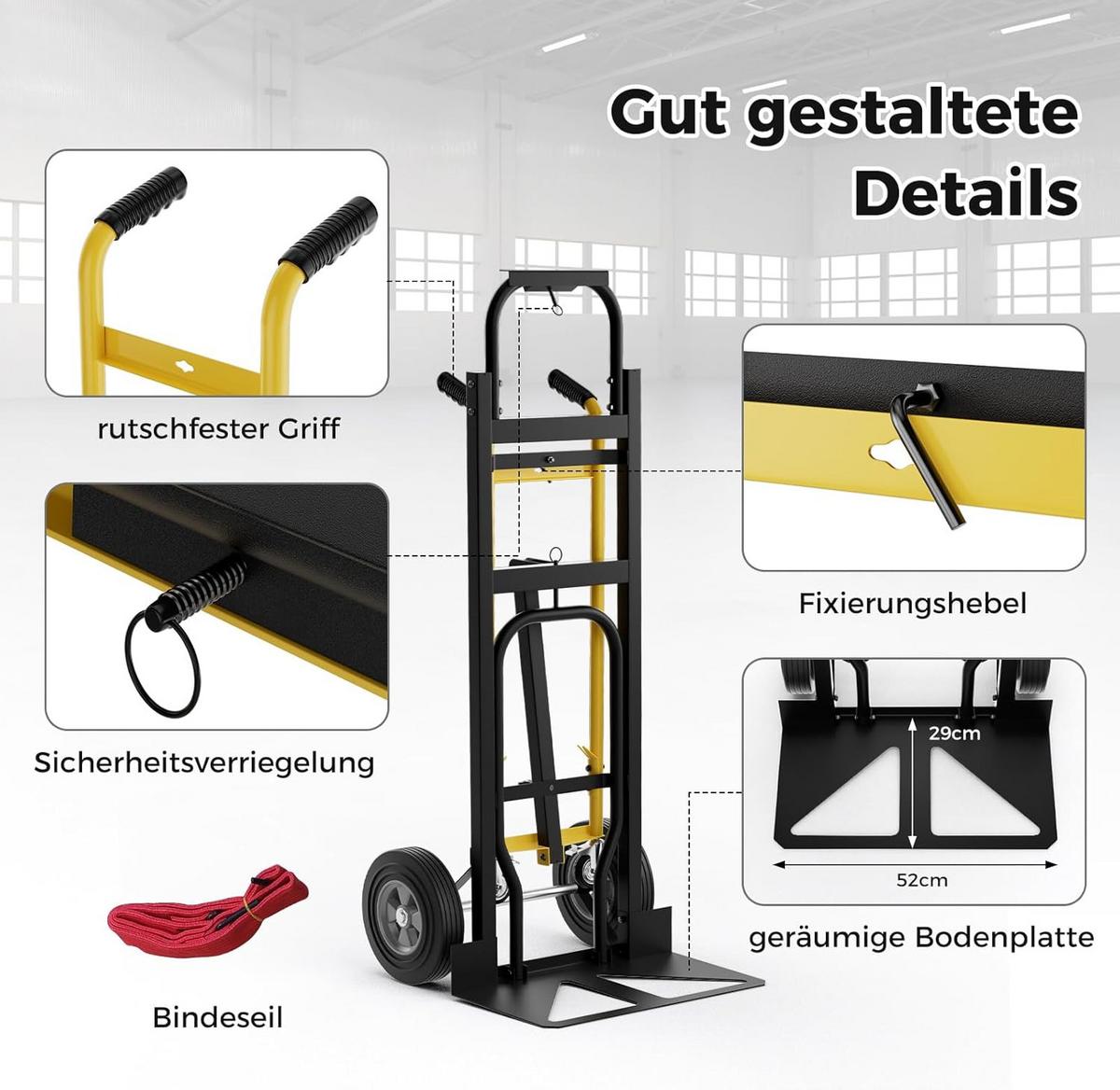 TRITTLEITER Schwarz - Schwarz, Metall (57/131/53cm) - COSTWAY