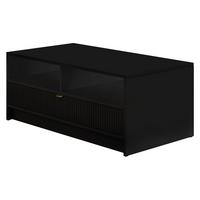 COUCHTISCH Tireno - Goldfarben/Schwarz, Holzwerkstoff/Metall (50/100/40cm) - MIRJAN24