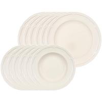 TAFELSERVICE Manoir weiß 12-tlg. - Weiß, Keramik (2/2/2cm) - Villeroy & Boch