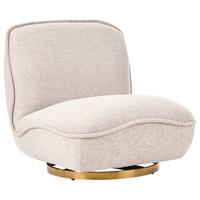 DREHSESSEL Stoff Beige Muren - Beige, Textil (80/77/89cm) - Beliani