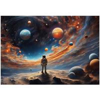 FOTOTAPETE Kinderzimmer Planeten Kosmos Tapete 200x140 - Multicolor, Papier (200/140cm) - Wallarena