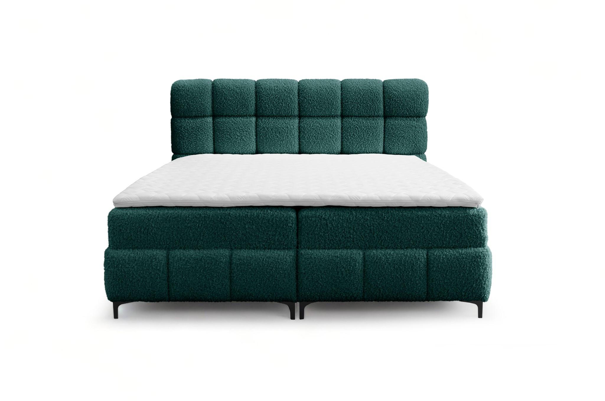 BOXBETT Sophie In Rolf - Türkis, Holzwerkstoff/Textil (100/200cm) - Fun Möbel