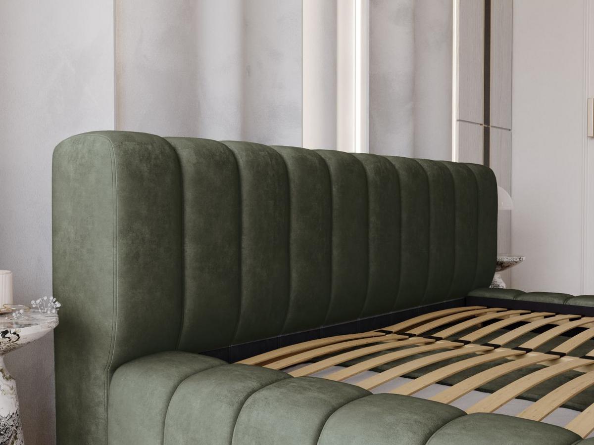 POLSTERBETT Italia 140x200 Grün - Grün, Textil (140/200cm) - Graingold