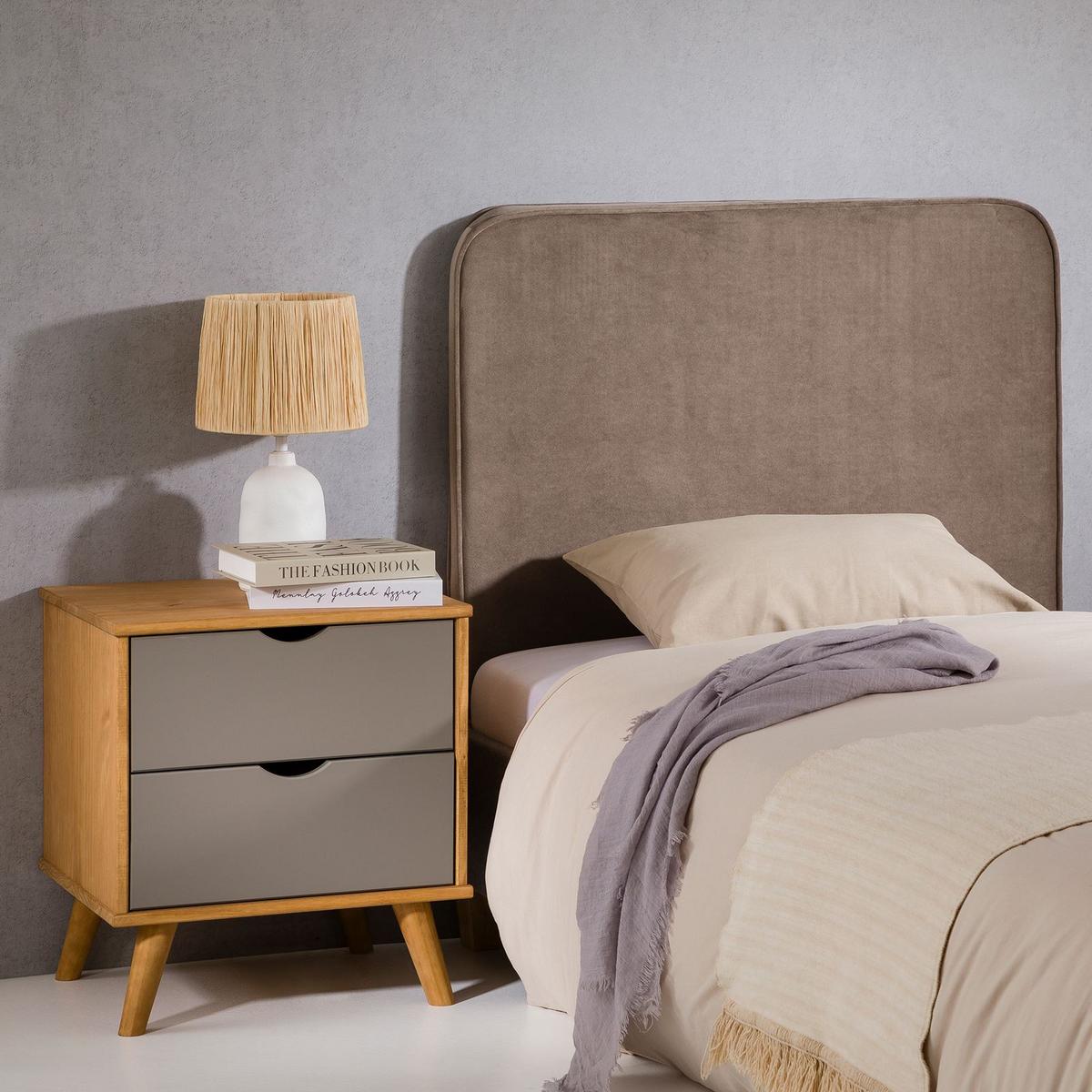 KOPFTEIL LUNAR 90x190 cm greige - Greige, Textil (90/68/6cm) - IDIMEX