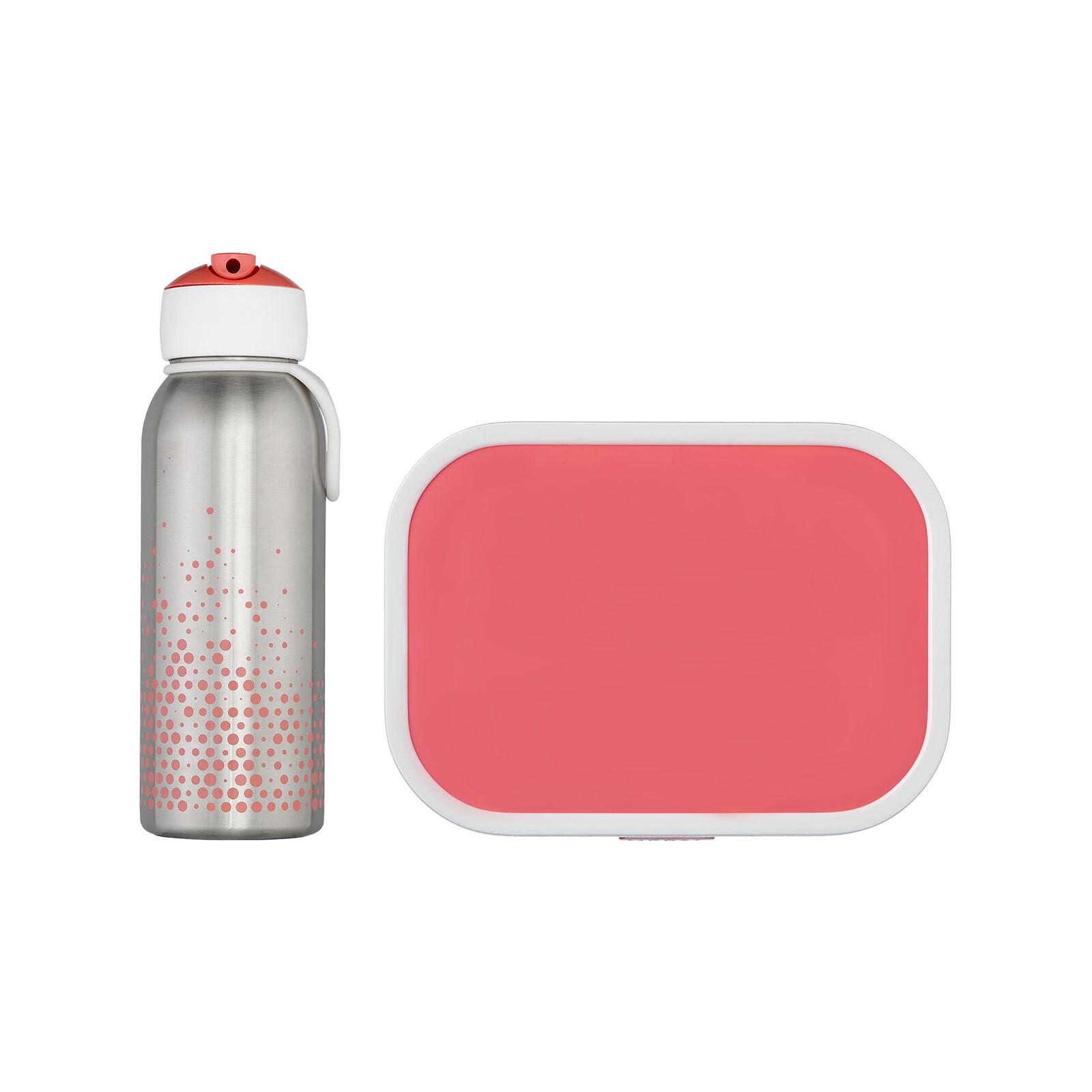 BROTDOSE + THERMOFLASCHE Campus pink 2-tlg. - Pink, Kunststoff/Metall (2/2/2cm) - Mepal