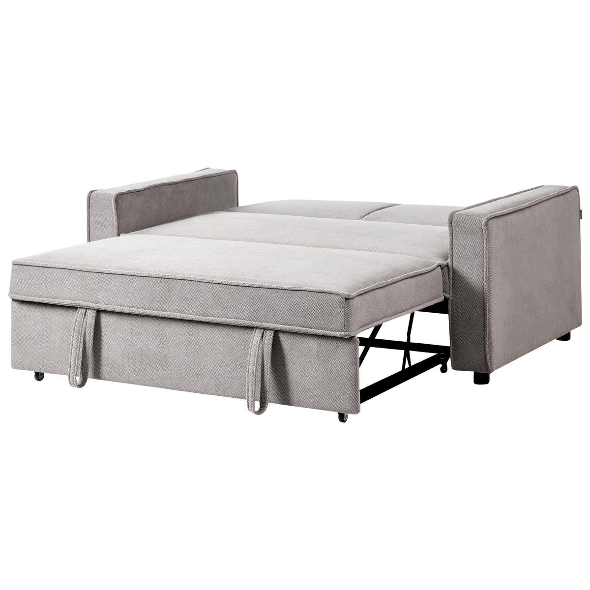 SCHLAFSOFA Stoff Grau Uttela - Dunkelgrau, Textil (172/86/89cm) - Beliani