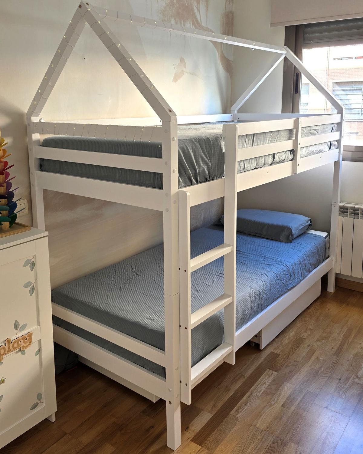 HOCHBETT 90/200 cm Weiß Ternas - Weiß, Holz (90/200cm) - Beliani