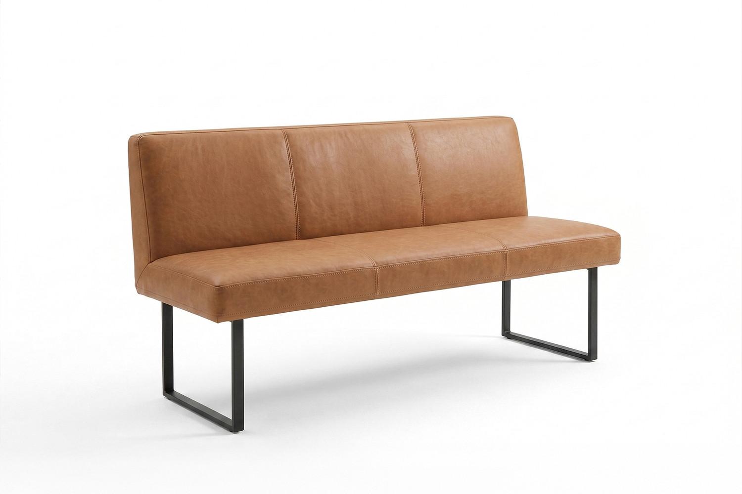 ESSZIMMERBANK ELEEN Braun Leder - Braun, Leder (143/85/69cm) - KAWOLA