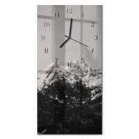 WANDUHR aus Glas 30x60 cm - Gebirge - Grau, Glas (30/60/0.4cm) - TULUP