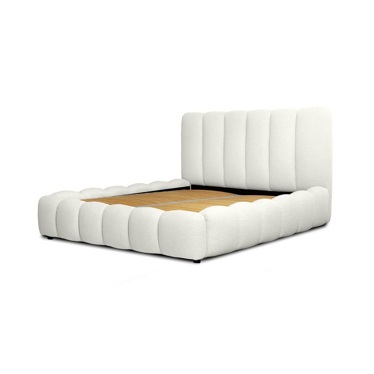 POLSTERBETT Heda Komplettset - Weiß, Holzwerkstoff/Textil (180/200cm) - Fun Möbel