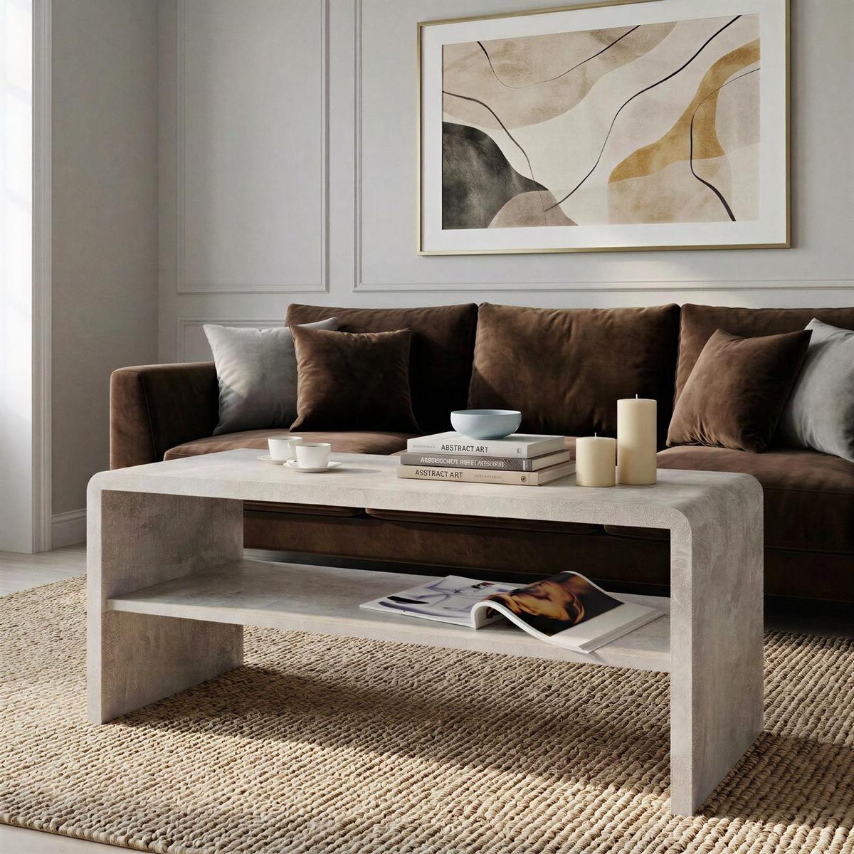 COUCHTISCH LENNI Betonoptik - Grau, Holzwerkstoff (40/100/40cm) - CARO-Möbel