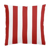 DEKOKISSEN Längsstreifen in Rot 40/40 cm - Rot, Textil (40/40/10cm) - Bilderwelten
