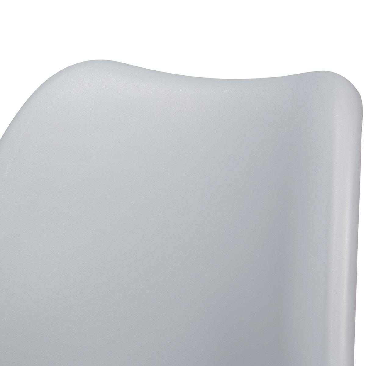 ARBEITSHOCKER 2er-Set Kunststoff Grau Dakota II - Grau, Holz/Kunststoff (47/84/43cm) - Beliani