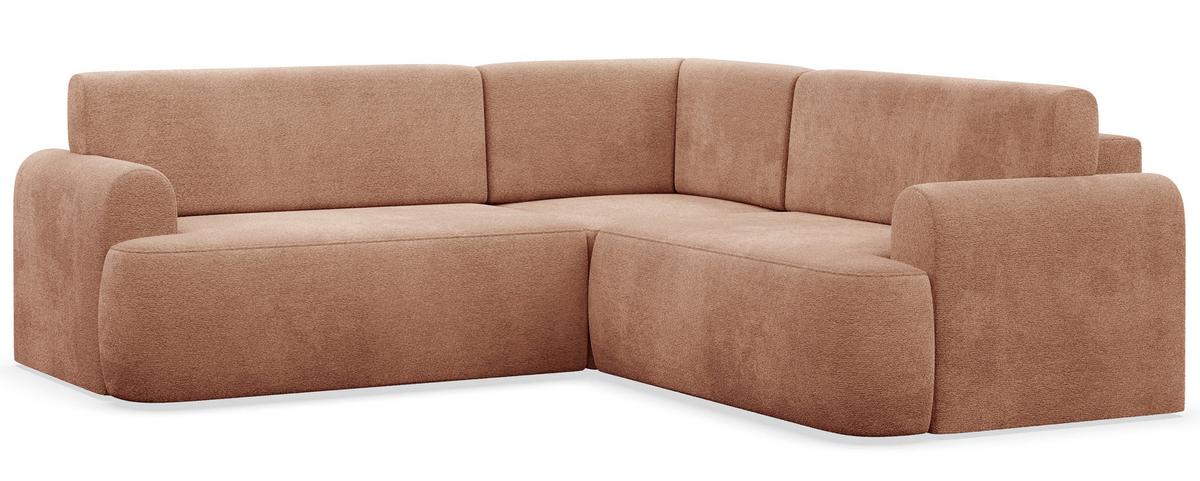 ECKSOFA Kaveo 245 cm universell mit Eckelement - Schwarz/Orange, Kunststoff/Textil (245/245cm) - Selsey
