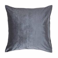 KISSENHÜLLE Samt grau 60/60 cm - Dunkelgrau, Textil (60/60cm) - Homescapes