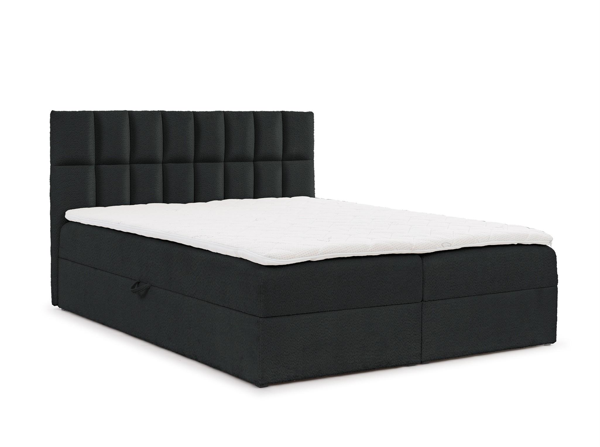 BOXBETT Dominga In überlänge - Schwarz, Holzwerkstoff/Textil (120/220cm) - Fun Möbel