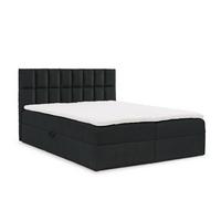 BOXBETT Dominga In überlänge - Schwarz, Holzwerkstoff/Textil (120/220cm) - Fun Möbel