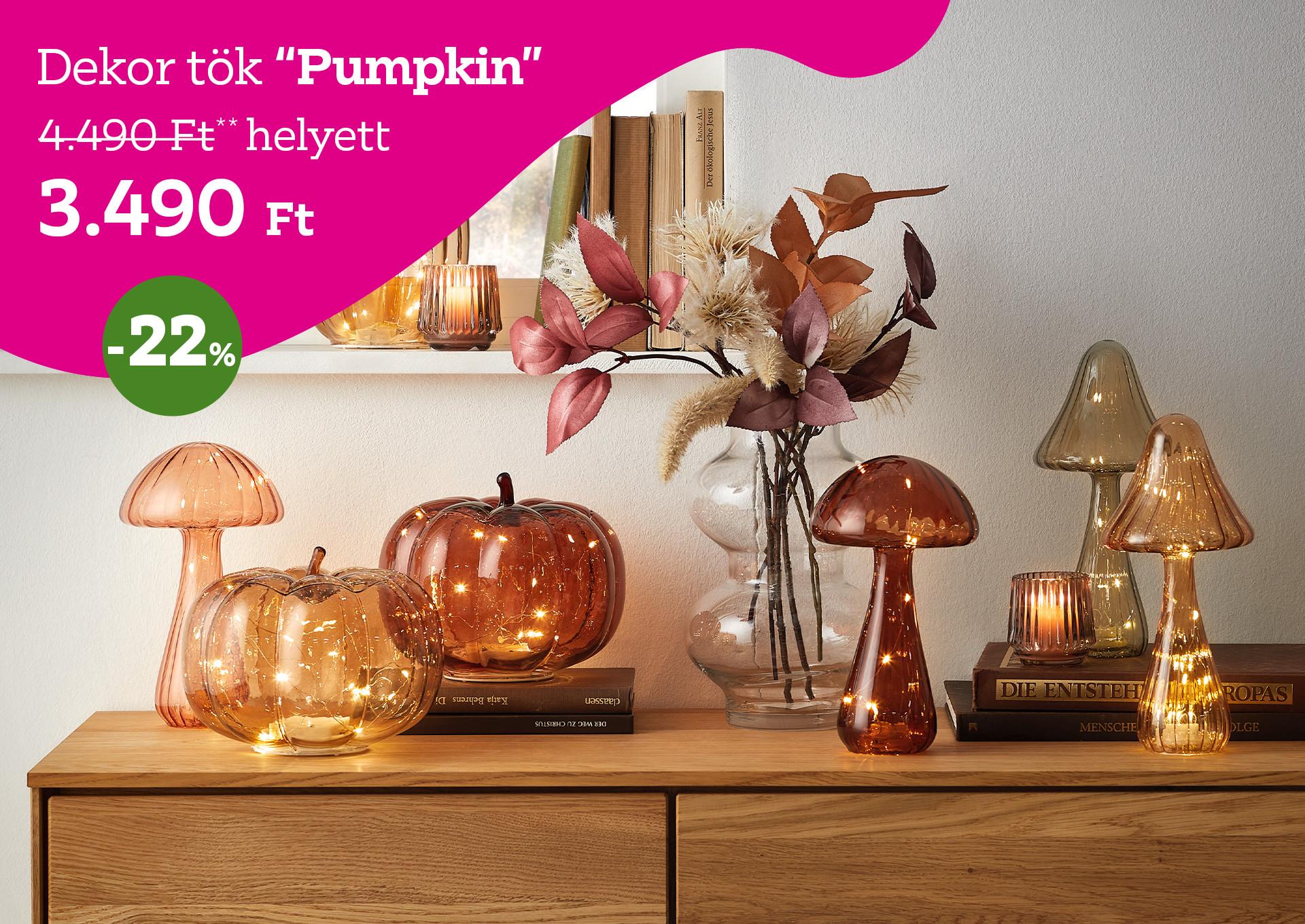Dekor tök PUMPKIN 4490 Forint helyett 3490 Forint, kedvezmény mértéke 22%