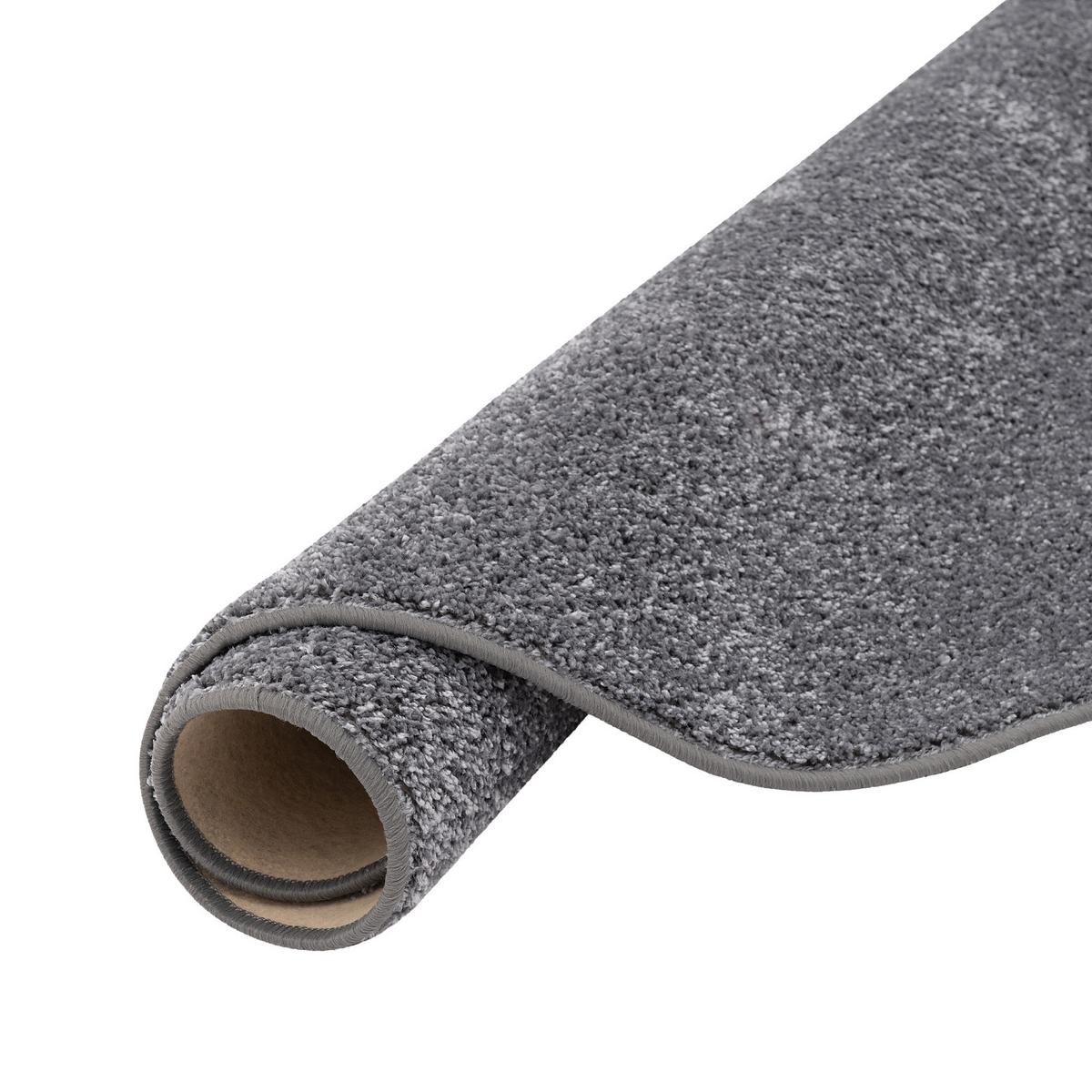 HOCHFLOR VELOURS TEPPICH COTTAGE RUND - Grau, Textil (160/160cm) - Snapstyle