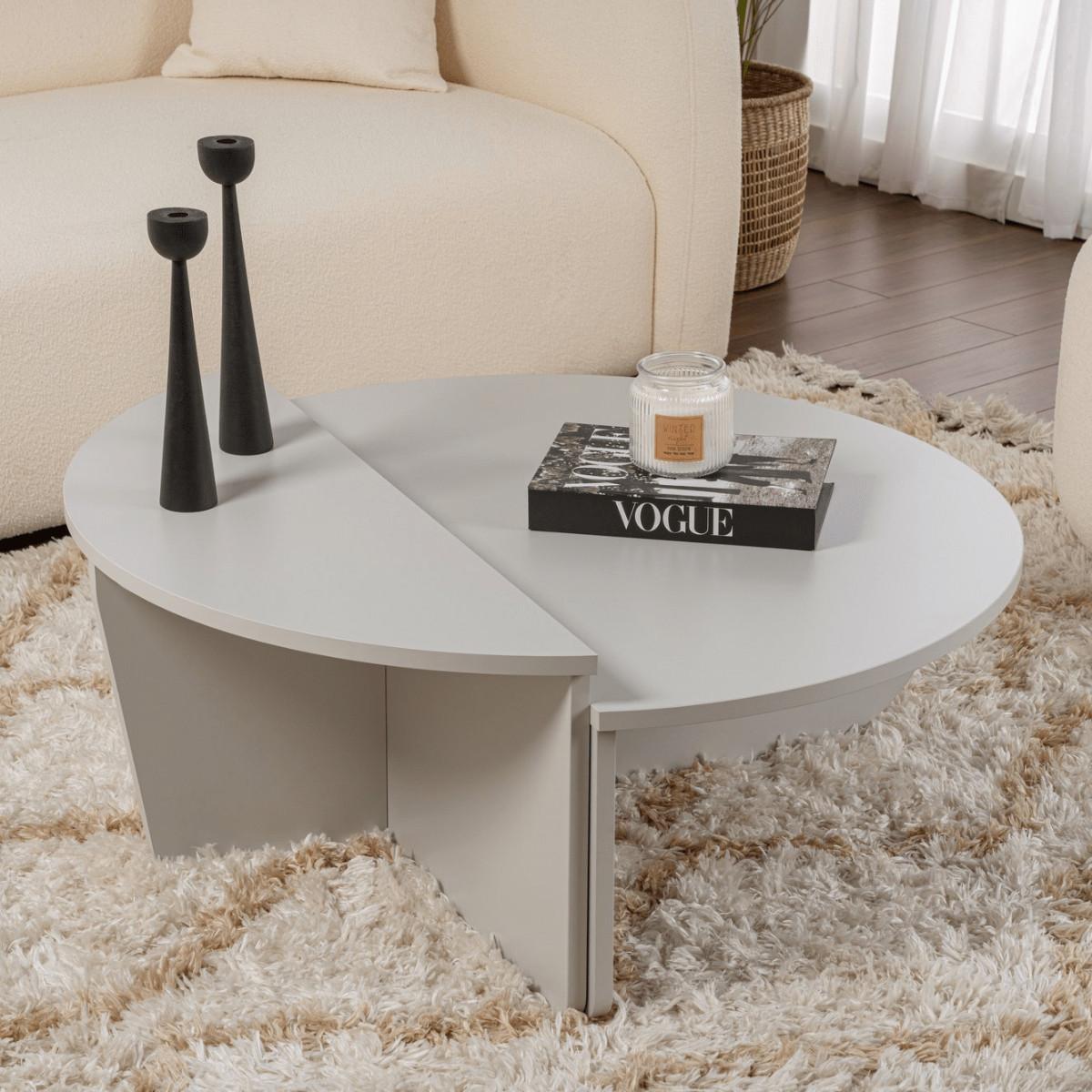 COUCHTISCH orion Braun - Grau, Holzwerkstoff (9.5/90/35cm) - Calicosy