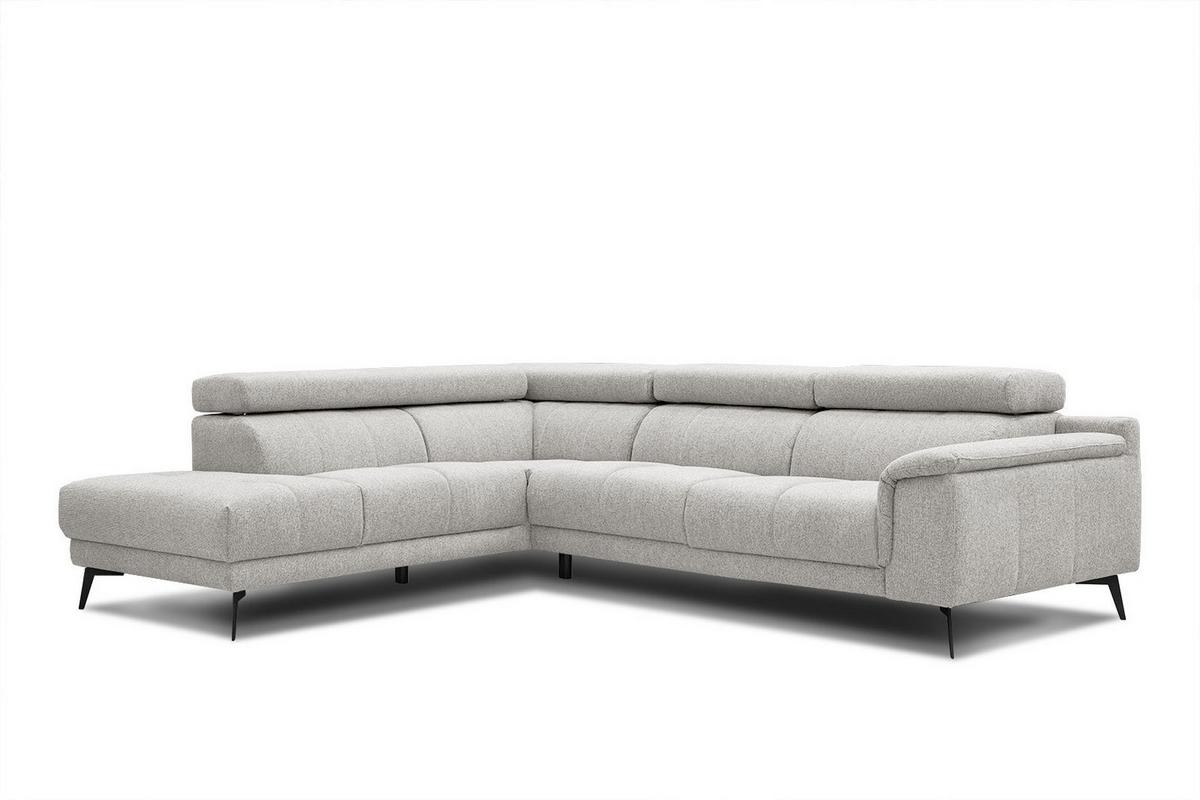 ECKSOFA FIERO 5-Sitzer, creme - Creme/Schwarz, Holzwerkstoff/Textil (158/269cm) - Wozimo