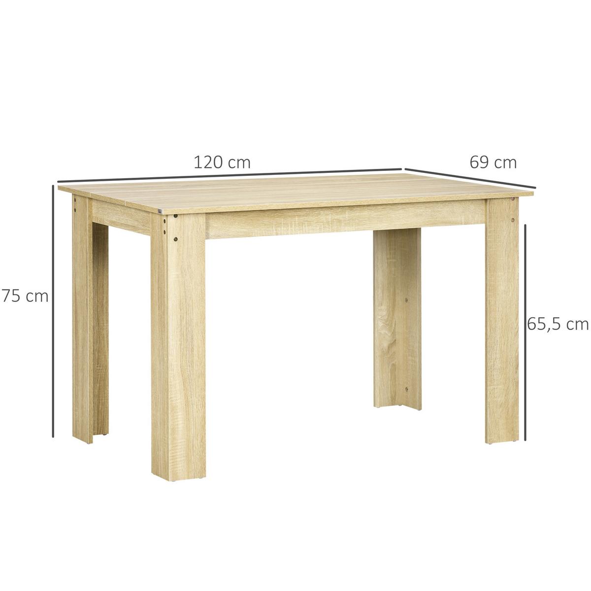 ESSTISCH Ulyvyn 120/69/75 cm - Braun, Holz (120/69/75cm) - ZMH