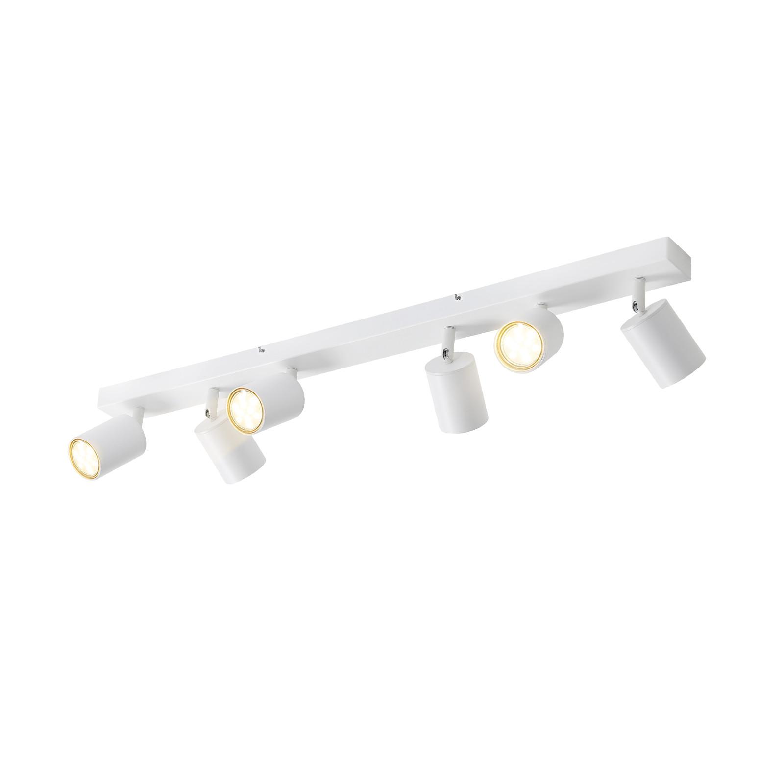 DECKENSTRAHLER Roger 6-flammig 77/3/14 cm - Weiß, Metall (77/3/14cm) - Nettlife