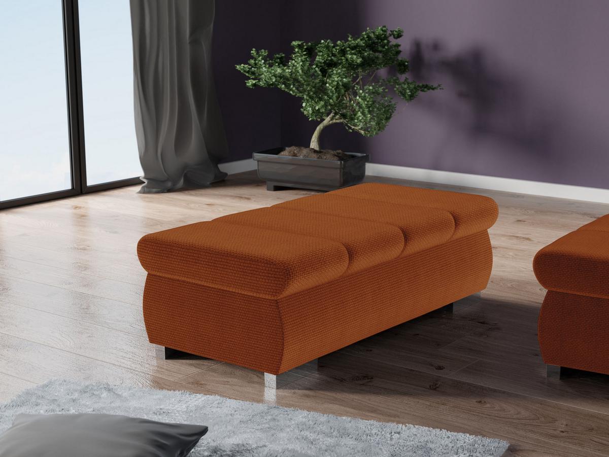 POLSTERHOCKER Bangkok Groß - Silberfarben/Bronzefarben, Holz/Kunststoff (120/39/60cm) - MIRJAN24