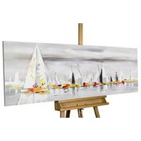 ÖLGEMÄLDE 150/50 cm - Grau, Holz/Textil (150/50cm) - KUNSTLOFT