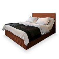 BOXBETT MILARA 200x200 cm mit Matratze und Topper, H2+H3 - Kupferfarben - Kupferfarben, Holz (200/200cm) - MASSENO