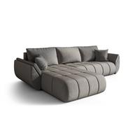 ECKSOFA Misato In Monolith - Hellgrau, Holzwerkstoff/Textil (175/280cm) - Fun Möbel