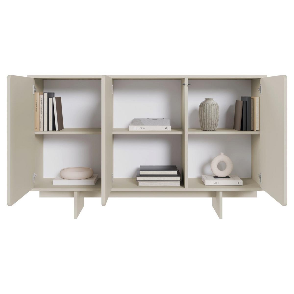 SIDEBOARD Wuwu Greige 150 cm - Taupe, Holzwerkstoff (150.4/88/35cm) - Selsey
