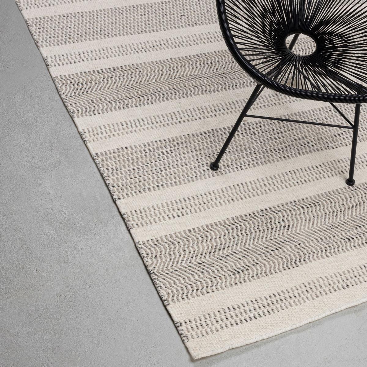 HANDWEBTEPPICH 2-Seitiger Skandi, modern 130x190 cm - Naturfarben, Textil (130/190cm) - Rug and Roll