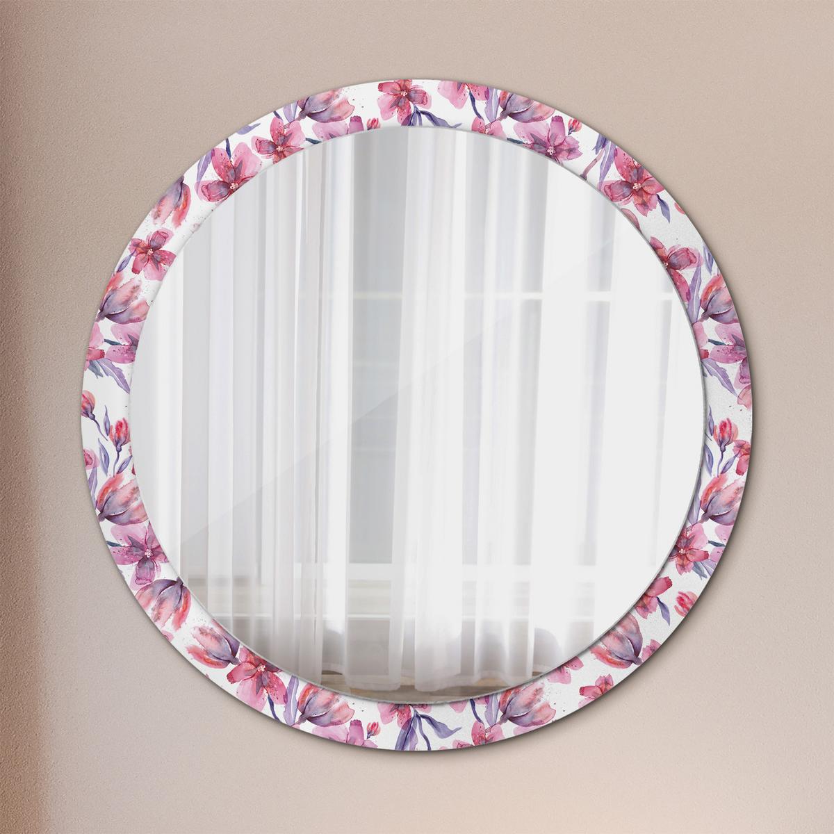 SPIEGEL Rund Ø 100 cm mit Aufdruck - Pink, Glas (100/100/0.4cm) - Wallfluent