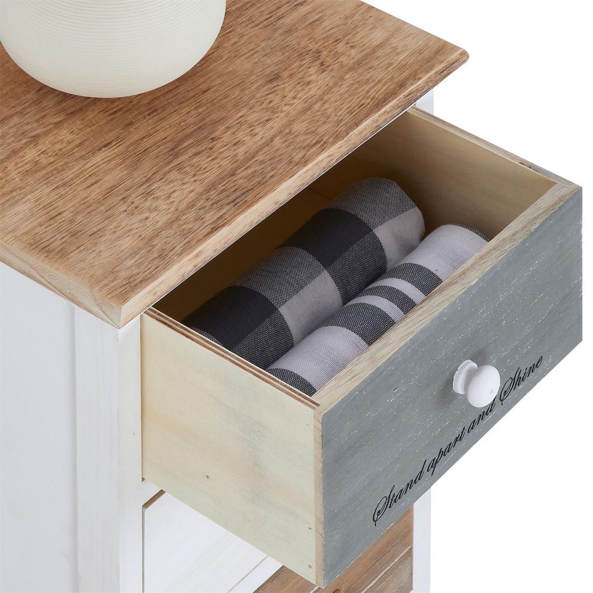 KOMMODE SALVA weiß - Weiß, Holz (29/77/27cm) - CARO-Möbel
