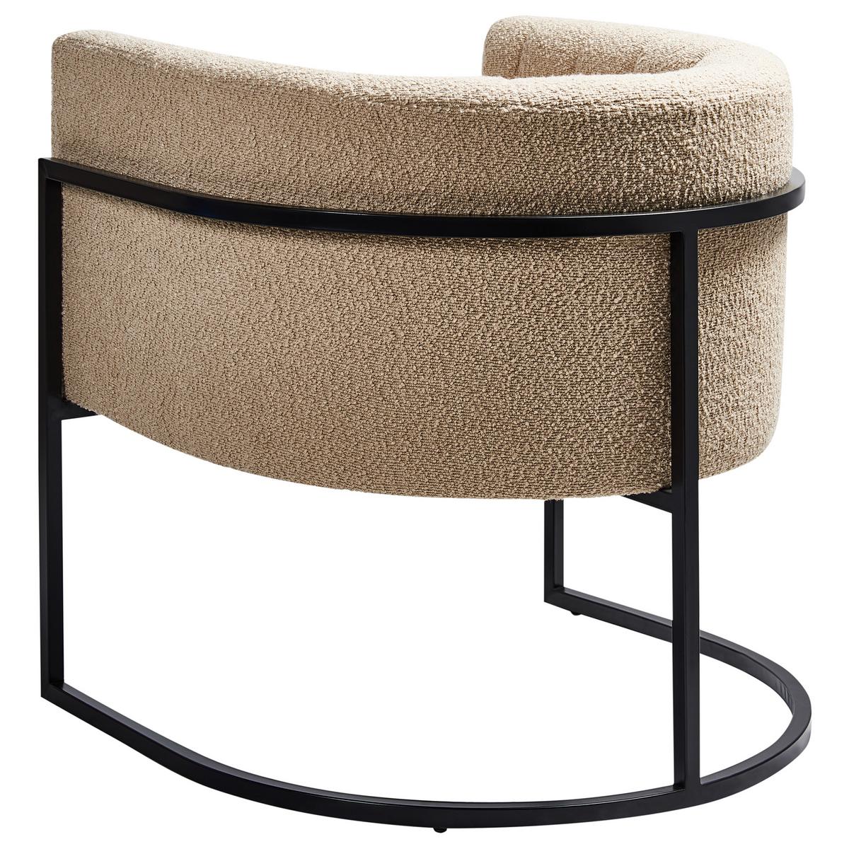 SESSEL Beige Larvik II - Beige/Schwarz, Textil (73/72/66cm) - Beliani