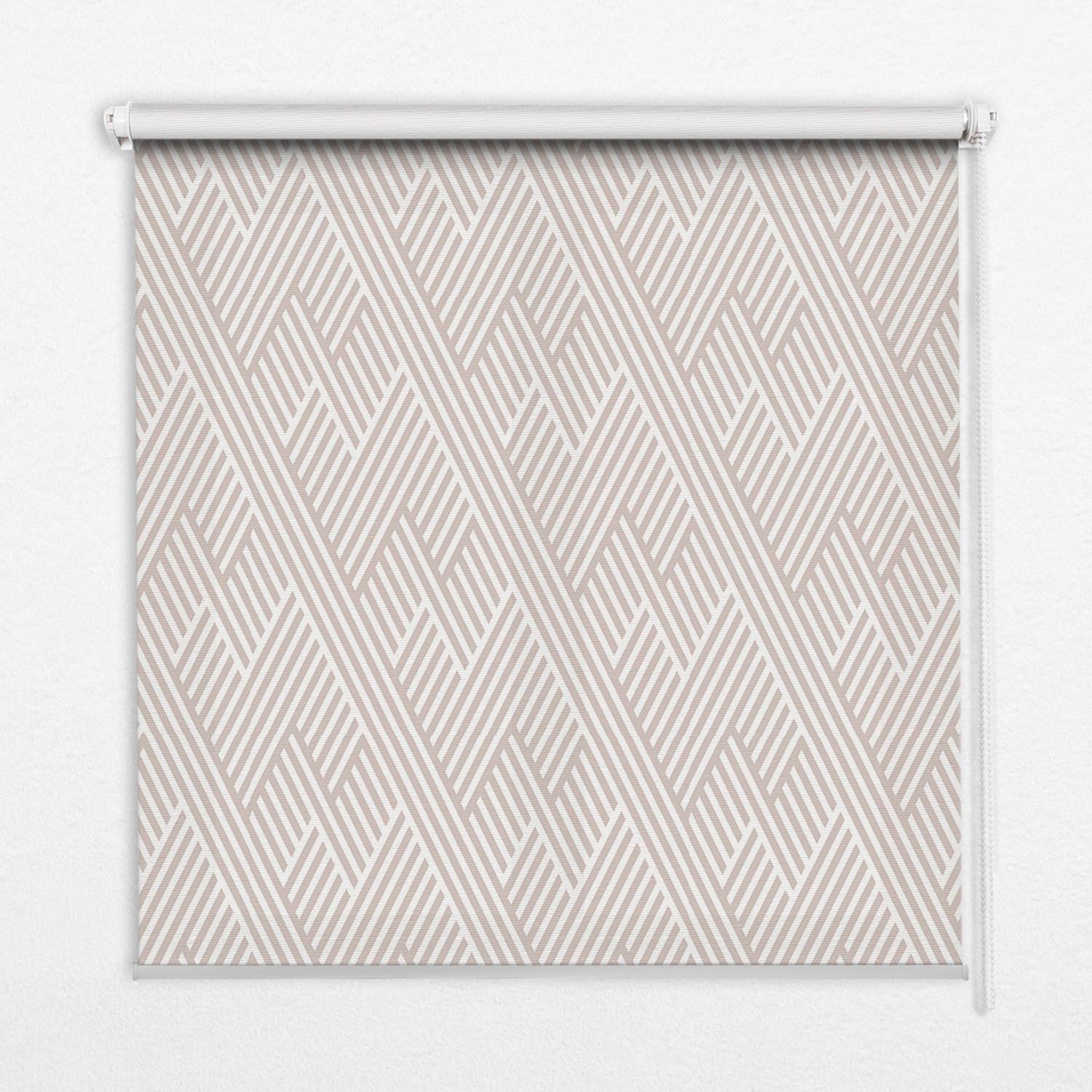 INNENROLLO - Fensterrollo - Rollo - 100x180 cm - Beige Streifen - Beige, Kunststoff (100/180/0.5cm) - TULUP