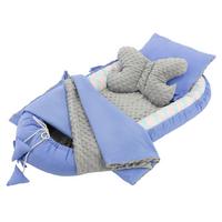 KUSCHELNEST 5 teilig Blauwal Dunkelblau - Blau, Textil (50/90cm) - Joyz