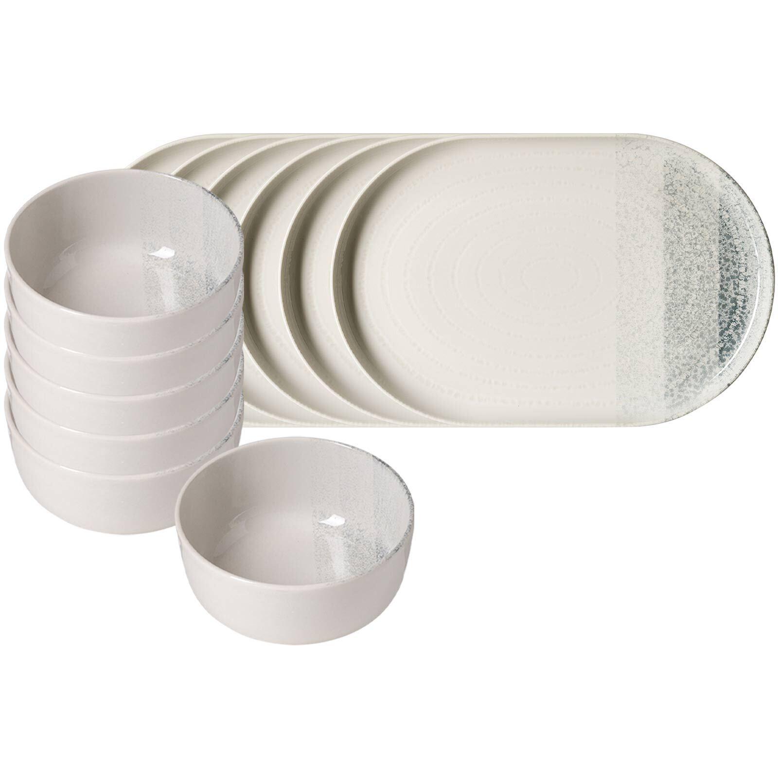 BRUNCH-SET Trio Grau 12-tlg. - Grau, Keramik (2/2/2cm) - Ritzenhoff Breker