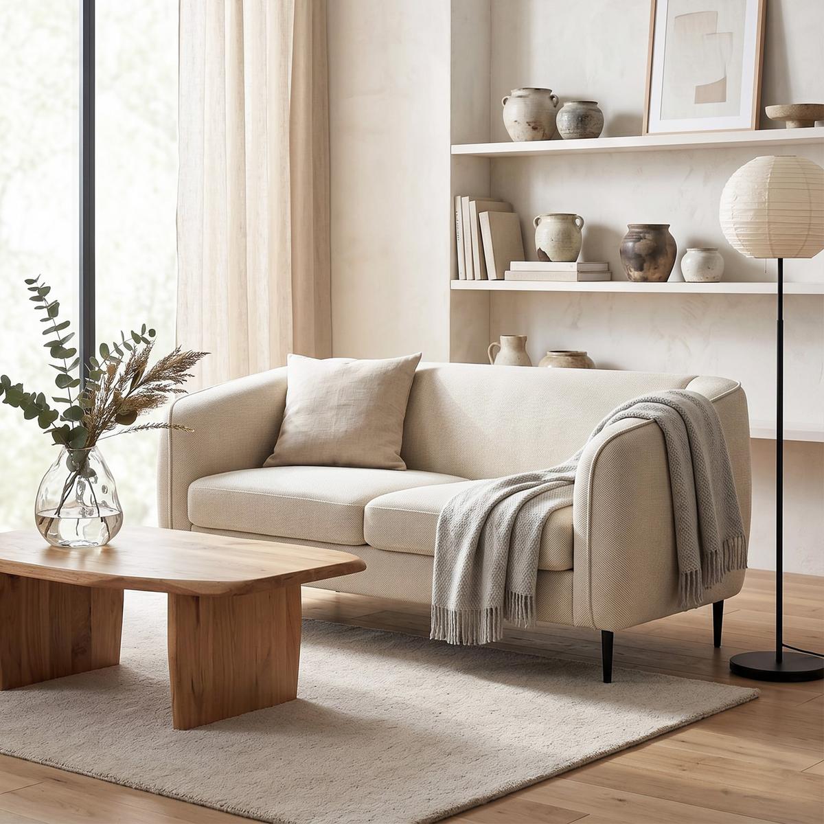 SOFA Krythan 160/76/72cm - Beige, Textil (76/72/160cm) - ZMH
