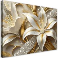 KUNSTDRUCK Gold 100/70 cm - Goldfarben, Textil (100/70cm) - KUNSTLOFT