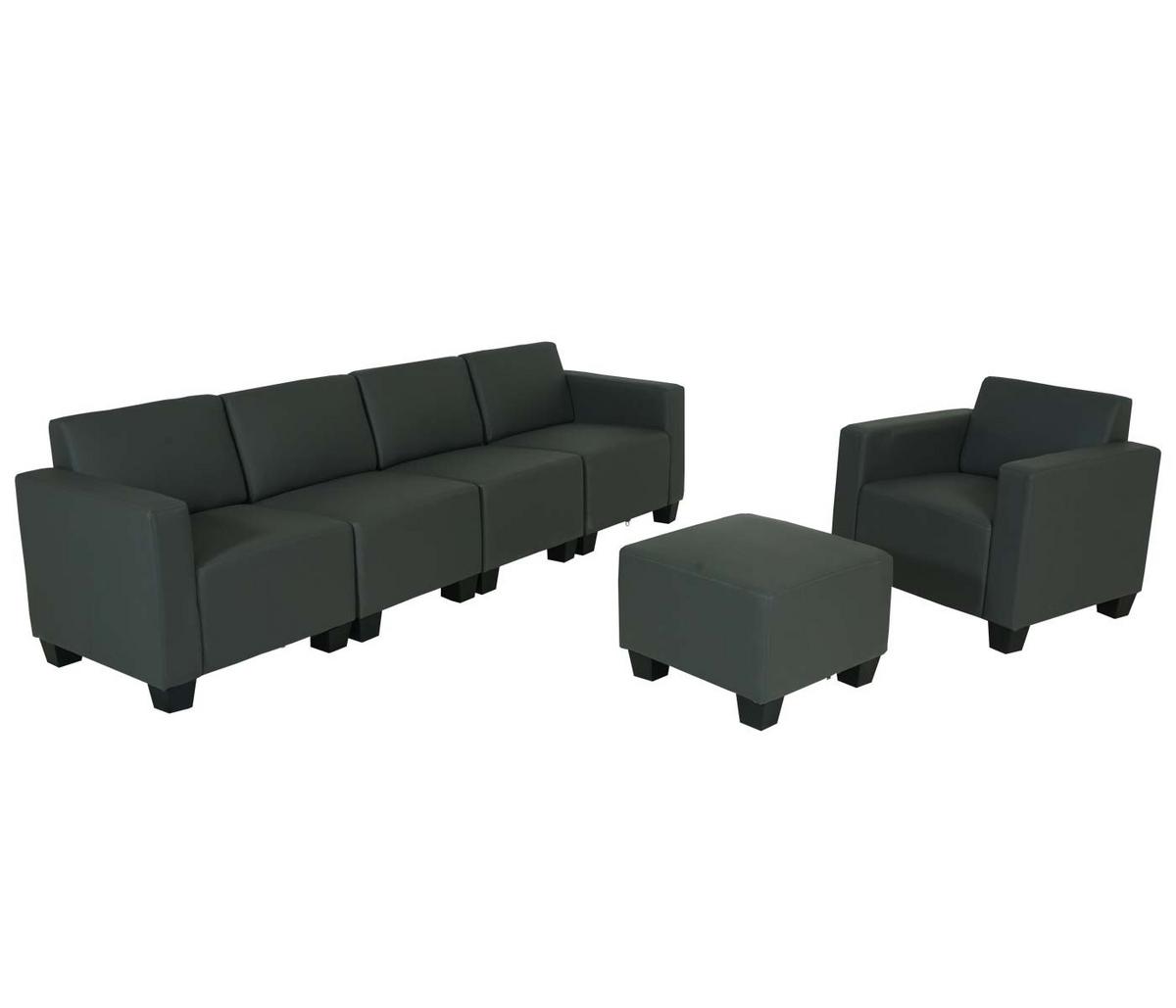 COUCH-GARNITUR Grau - Dunkelgrau/Grau, Textil (193/76/72cm) - MCW