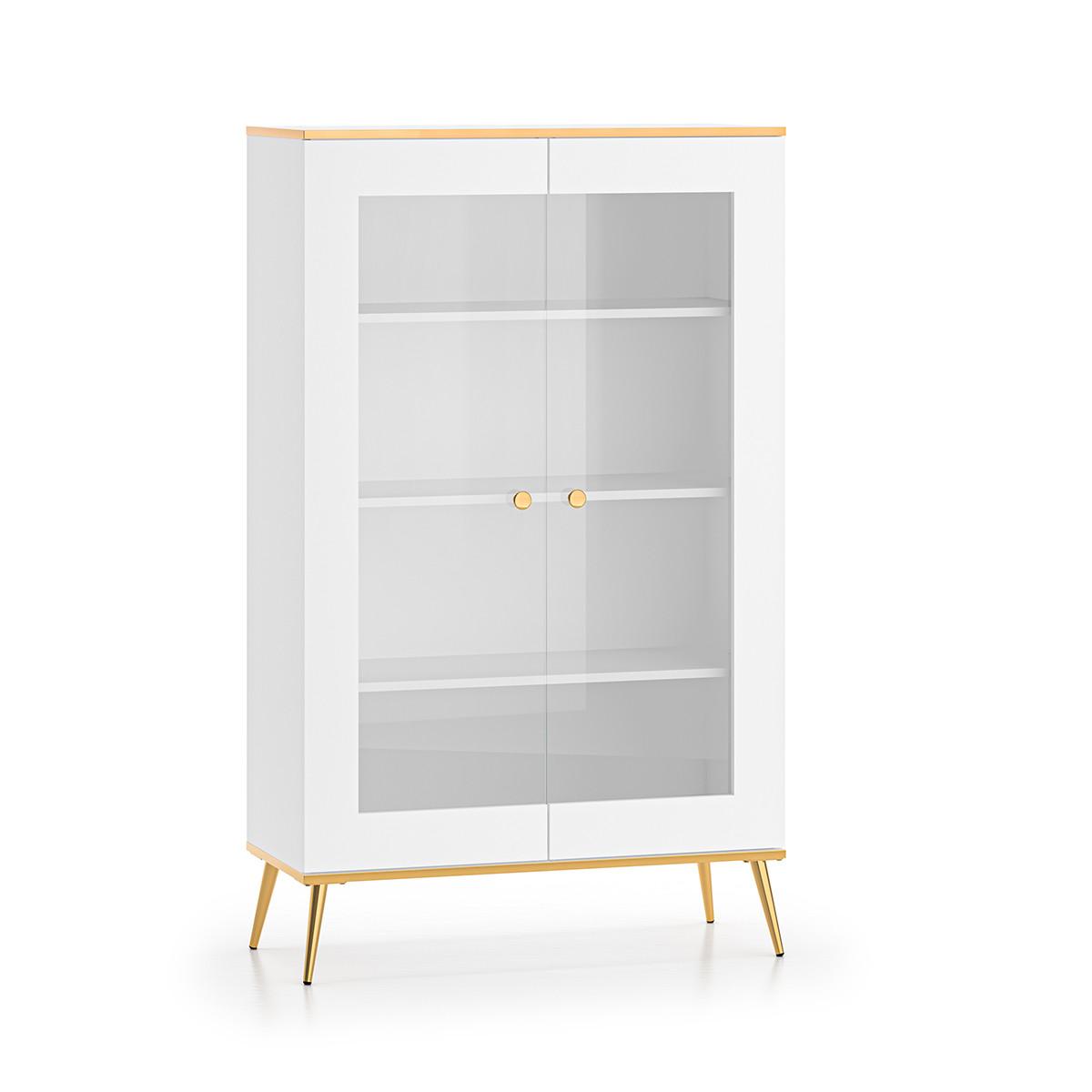 GESCHIRRSCHRANK Zora Weiß - Weiß, Holzwerkstoff (92/152/40cm) - Petits-meubles