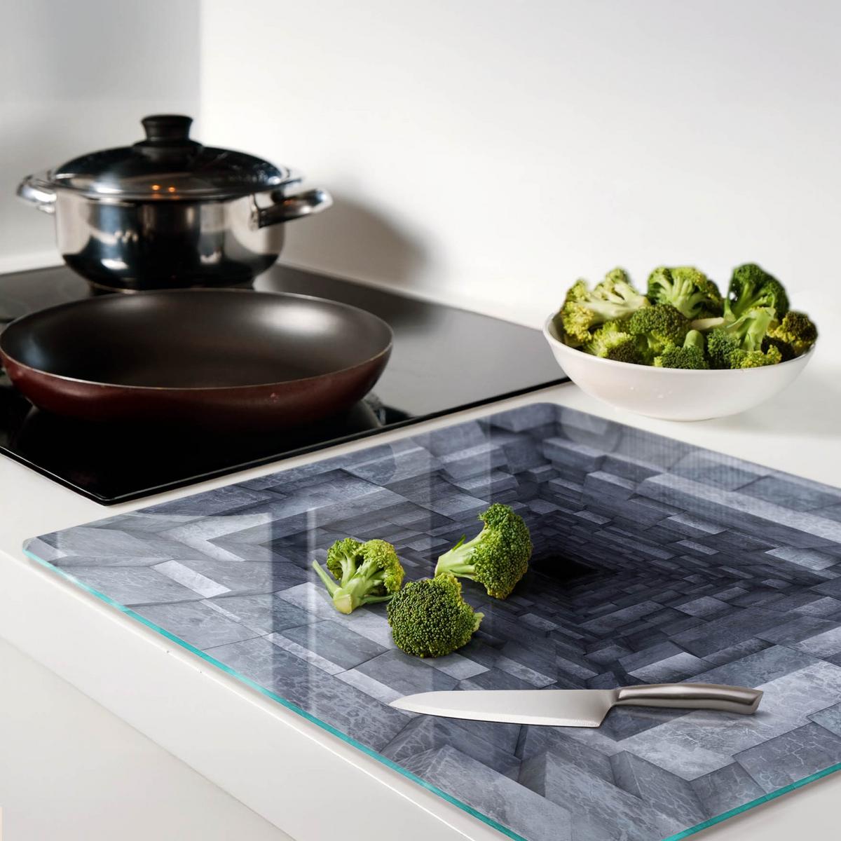GLASPLATTE 60x52 cm Tunnel - Grau, Glas (60/0.4/52cm) - TULUP