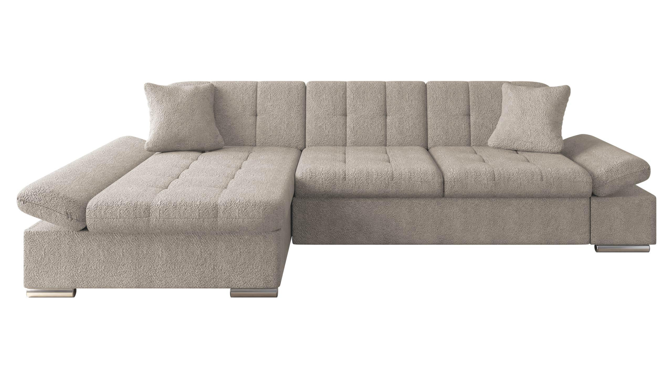 ECKSOFA Montana, Seite: Links - Hellbraun, Holz/Textil (278/161cm) - MIRJAN24